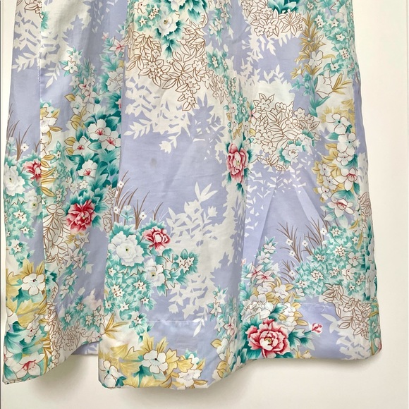 Dior 🌸 Floral Dress 🌸 Vintage Lounge Gown Neck Tie Bow Christian Dior - Picture 7 of 8